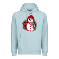Blue Mist christmas snowman Premium Hoodie - JahusDesignShop