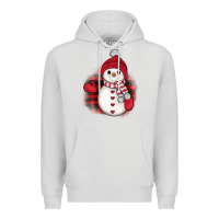 Dove Grey christmas snowman Premium Hoodie - JahusDesignShop