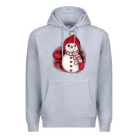Heather Grey christmas snowman Premium Hoodie - JahusDesignShop