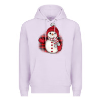 Lilac christmas snowman Premium Hoodie - JahusDesignShop
