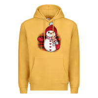 Mustard christmas snowman Premium Hoodie - JahusDesignShop