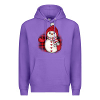 Purple christmas snowman Premium Hoodie - JahusDesignShop