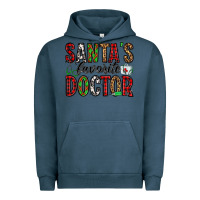 Pigment Midnight Navy santa's favorite doctor Urban Hoodie - Jasminsmagicworld