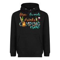 Black fires friends drinks camping crew Heavyweight Hoodie - texasbilliewilder
