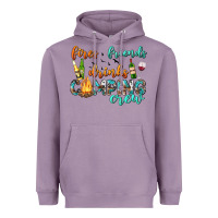 Lavender fires friends drinks camping crew Heavyweight Hoodie - texasbilliewilder