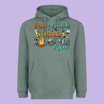 Heavyweight Hoodie fires friends drinks camping crew