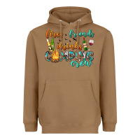 Toasted Coconut fires friends drinks camping crew Heavyweight Hoodie - texasbilliewilder