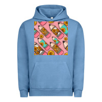 Pigment Pebble Blue western pencil seamless pattern Urban Hoodie - BundleAndBundleShop