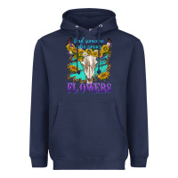Navy find someone who grows flowers Heavyweight Hoodie - texasbilliewilder