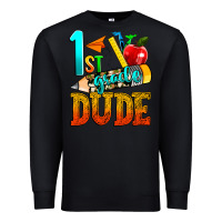 Black 1st grade dude Premium Sweatshirt - texasbilliewilder