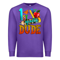 Purple 1st grade dude Premium Sweatshirt - texasbilliewilder