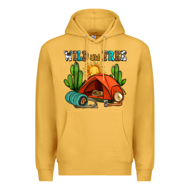 Wild And Free Camp Premium Hoodie by AdoDesignShop | Teevron