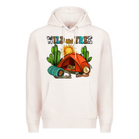 Pale Pink wild and free camp Premium Hoodie - AdoDesignShop