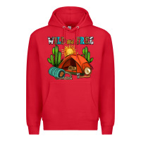 Red wild and free camp Premium Hoodie - AdoDesignShop