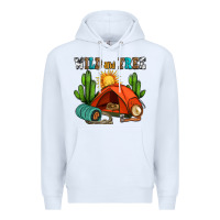White wild and free camp Premium Hoodie - AdoDesignShop