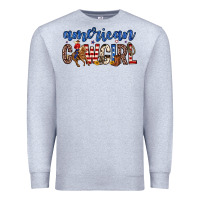 Heather Grey american cowgirl Premium Sweatshirt - Zillion Design Studio