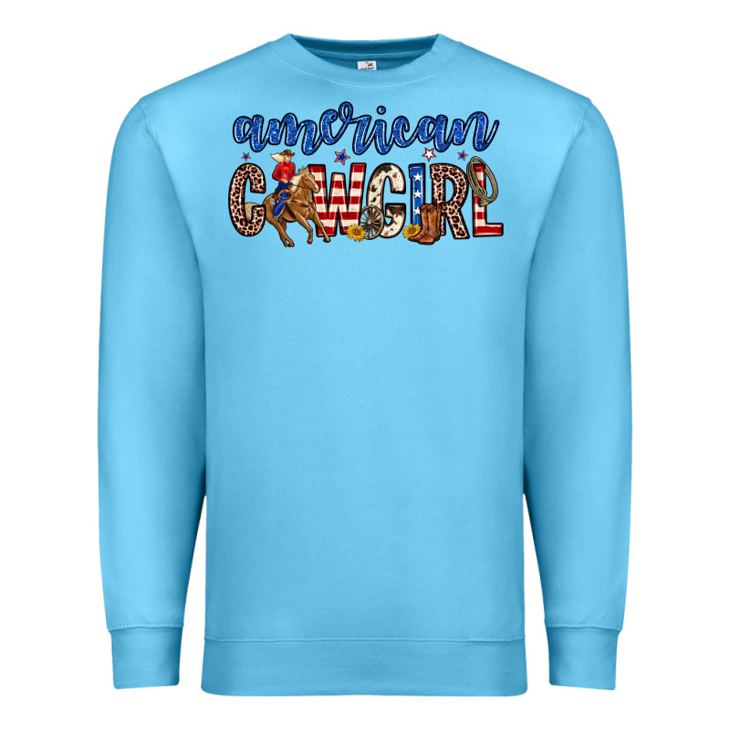 American Cowgirl Premium Sweatshirt by Zillion Design Studio | Teevron