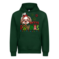 Forest Green merry pawmas christmas shih tzu Urban Hoodie - Jasminsmagicworld