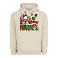 Pigment French Oak merry pawmas christmas shih tzu Urban Hoodie - Jasminsmagicworld