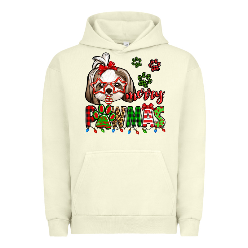 Merry Pawmas Christmas Shih Tzu Urban Hoodie by Jasminsmagicworld | Teevron