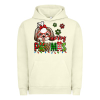 Pigment Pistachio merry pawmas christmas shih tzu Urban Hoodie - Jasminsmagicworld