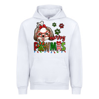 White merry pawmas christmas shih tzu Urban Hoodie - Jasminsmagicworld