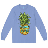Colony Blue summer vibes pineapple Long Sleeve Tee - BarkalooDesign