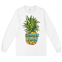 White summer vibes pineapple Long Sleeve Tee - BarkalooDesign