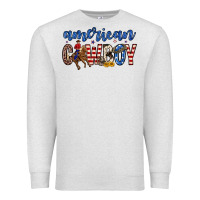 Oatmeal Heather American cowboy Premium Sweatshirt - Zillion Design Studio