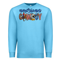 Ocean Blue American cowboy Premium Sweatshirt - Zillion Design Studio