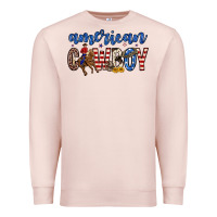 Pale Pink American cowboy Premium Sweatshirt - Zillion Design Studio