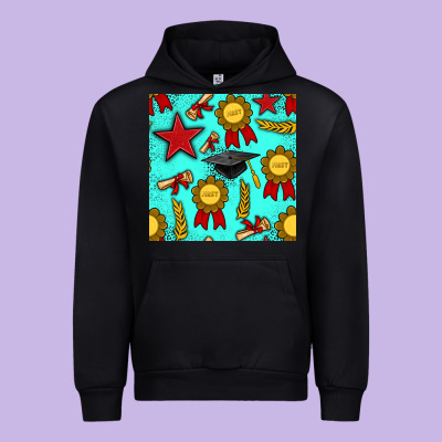 Graduation Seamless Pattern Urban Hoodie Designed By Bundleandbundleshop