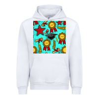 White graduation seamless pattern Urban Hoodie - BundleAndBundleShop