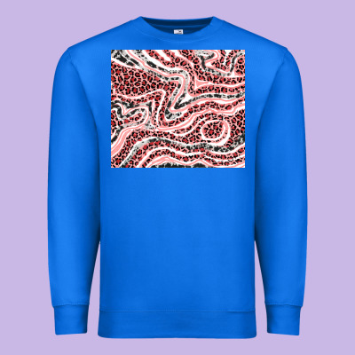 Pinky Leopard And Cowhide Valentine's Day Premium Sweatshirt Designed By Ranaportraitstore