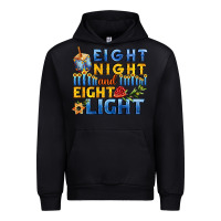 Black eight night and eight light for hanukkah Urban Hoodie - AdoDesignShop