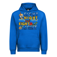 Cobalt eight night and eight light for hanukkah Urban Hoodie - AdoDesignShop