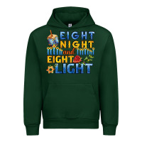 Forest Green eight night and eight light for hanukkah Urban Hoodie - AdoDesignShop