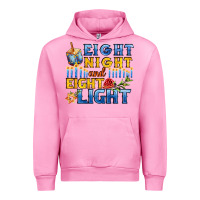 Fuchsia Pink eight night and eight light for hanukkah Urban Hoodie - AdoDesignShop