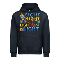Navy eight night and eight light for hanukkah Urban Hoodie - AdoDesignShop
