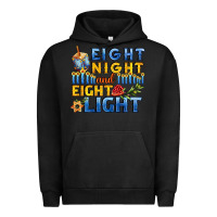 Pigment Black eight night and eight light for hanukkah Urban Hoodie - AdoDesignShop