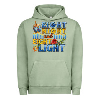 Pigment Oil Green eight night and eight light for hanukkah Urban Hoodie - AdoDesignShop