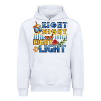 White eight night and eight light for hanukkah Urban Hoodie - AdoDesignShop
