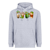 Heather Grey frog coffee cups Heavyweight Hoodie - texasbilliewilder
