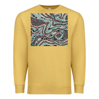 Antique Gold pink and turquoise cowhide and leopard Premium Sweatshirt - RanaPortraitStore
