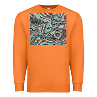 Carrot pink and turquoise cowhide and leopard Premium Sweatshirt - RanaPortraitStore