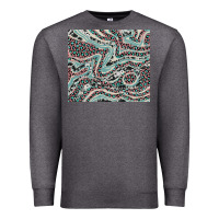 Charcoal Heather pink and turquoise cowhide and leopard Premium Sweatshirt - RanaPortraitStore