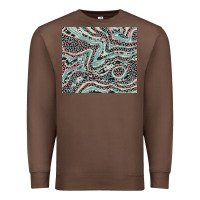 Chestnut pink and turquoise cowhide and leopard Premium Sweatshirt - RanaPortraitStore