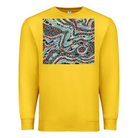 Lemon pink and turquoise cowhide and leopard Premium Sweatshirt - RanaPortraitStore