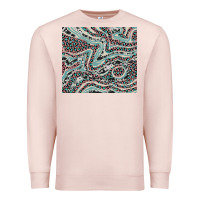 Pale Pink pink and turquoise cowhide and leopard Premium Sweatshirt - RanaPortraitStore
