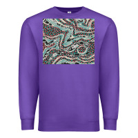 Purple pink and turquoise cowhide and leopard Premium Sweatshirt - RanaPortraitStore